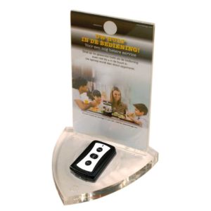 Tafelstandaard serviceknop Basic met (menu)kaarthouder