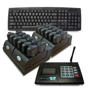 Compleet SmartCall systeem met 24 SmartCall colour belt pagers